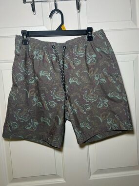 Mens Toad&Co Boundless Pullon Drawstring Tropical Beach Swim Board Shorts